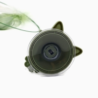 Игрушка дразнилка для кошек на присоске с пером &laquo;Котик&raquo;, зелёный, 94 см