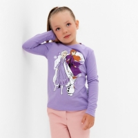 Футболка с длинным рукавом "Холодное сердце", Disney, рост 134-140, сиреневый Футболка с длинным рукавом "Холодное сердце", Disney, рост 134-140, сиреневый