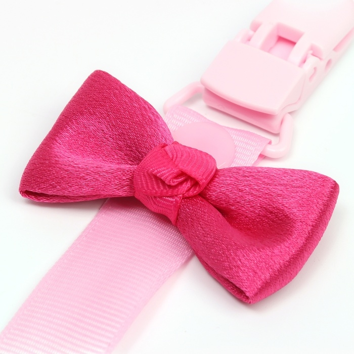 Держатель для соски - пустышки «Маленькая леди», на ленте Держатель для соски - пустышки «Маленькая леди», на ленте