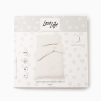 Комплект постельного белья 1,5сп LoveLife Ivory 143*215см,150*220см 50*70см-1шт,100%хлопок,сатин,125г/м&sup2;
