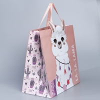 Пакет подарочный, упаковка, &laquo;Лама&raquo;, 30 х 30 х 15 см