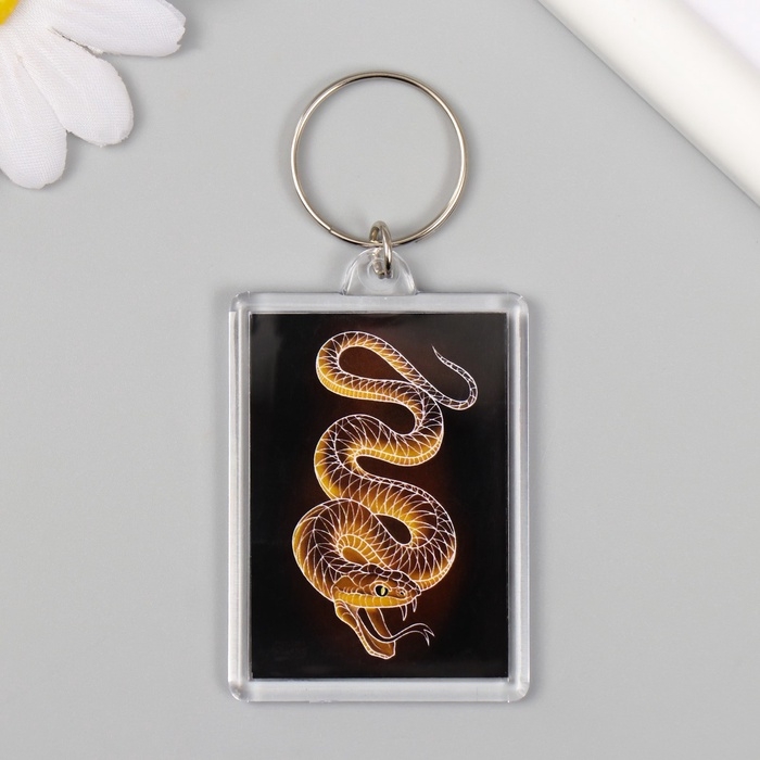 Новогодний брелок акрил Новогодний брелок акрил "Змея.Линии" 3,5х5 см