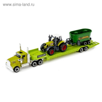 Грузовик металлический &laquo;Ферма&raquo; с трактором, МИКС