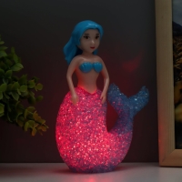 Ночник "Русалочка" LED RGB от батареек 3хLR44 МИКС 10х10х15,5см RISALUX