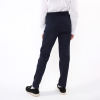 Брюки школьные для девочек, цвет тёмно-синий, рост 170 см