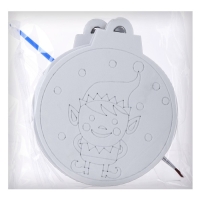 Ёлочное украшение под раскраску «Эльф» 4 шт., кисть Ёлочное украшение под раскраску «Эльф» 4 шт., кисть