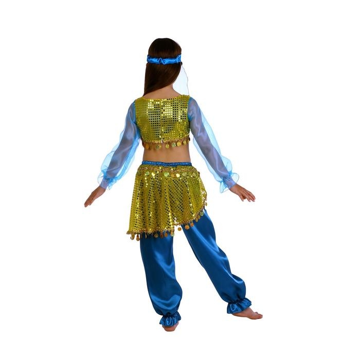 Карнавальный костюм &laquo;Алсу. Морская волна&raquo;, повязка, топ с рукавами, штаны, р. 30, рост 110-116 см