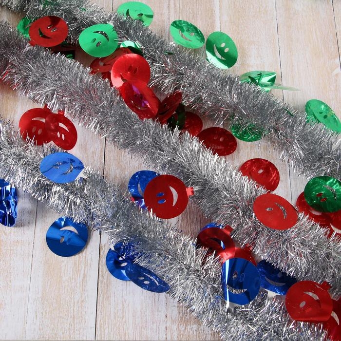 Мишура Мишура "Вираж" смайлы, d-5 см 200 см, микс