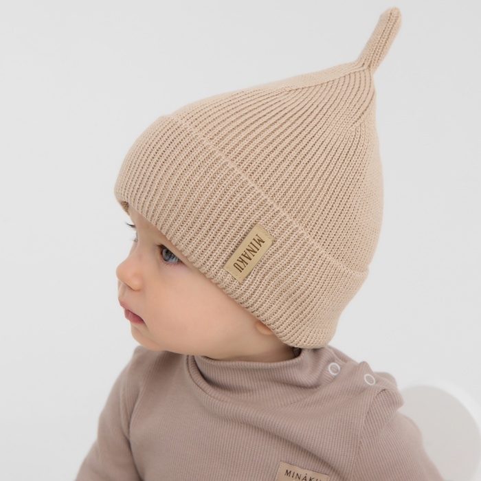 Шапка детская MINAKU  р-р 46-48, цвет бежевый