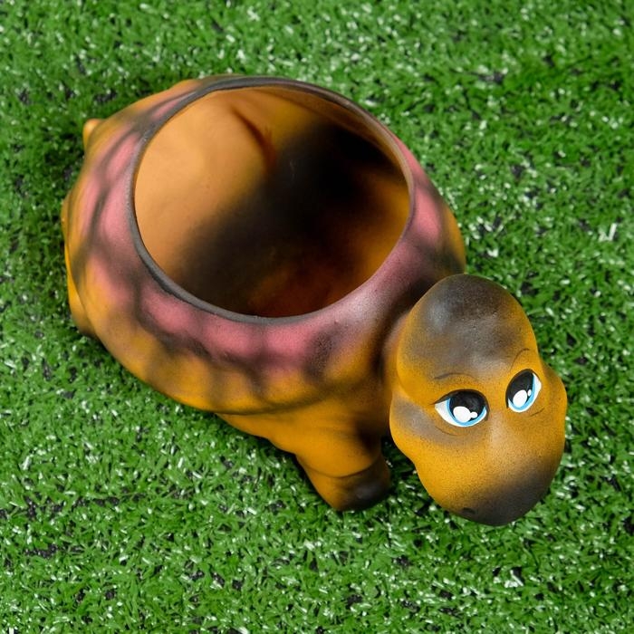 Фигурное кашпо "Черепаха", 11х 21см, МИКС