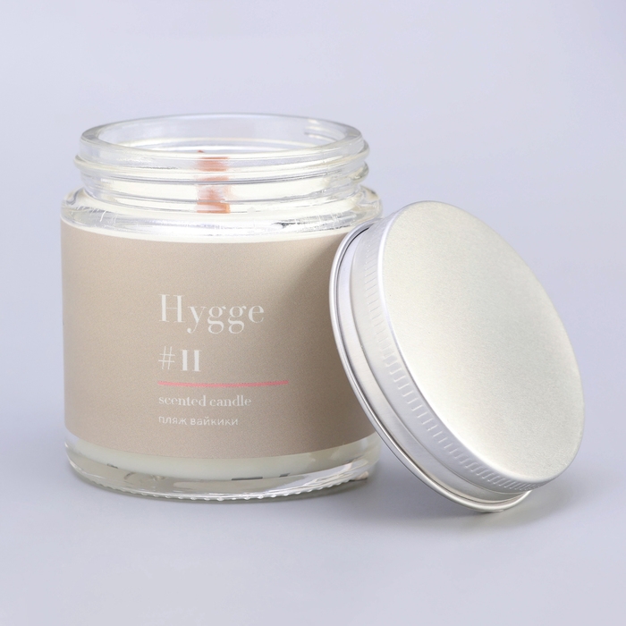 Свеча ароматическая Свеча ароматическая "Hygge" #11 Пляж вайкики, соевый воск, в банке, 90 г