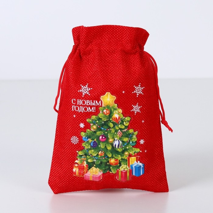 Мешок с термонаклейкой &laquo;Праздник&raquo;, 13 х 18 см +/- 1.5 см, Новый год