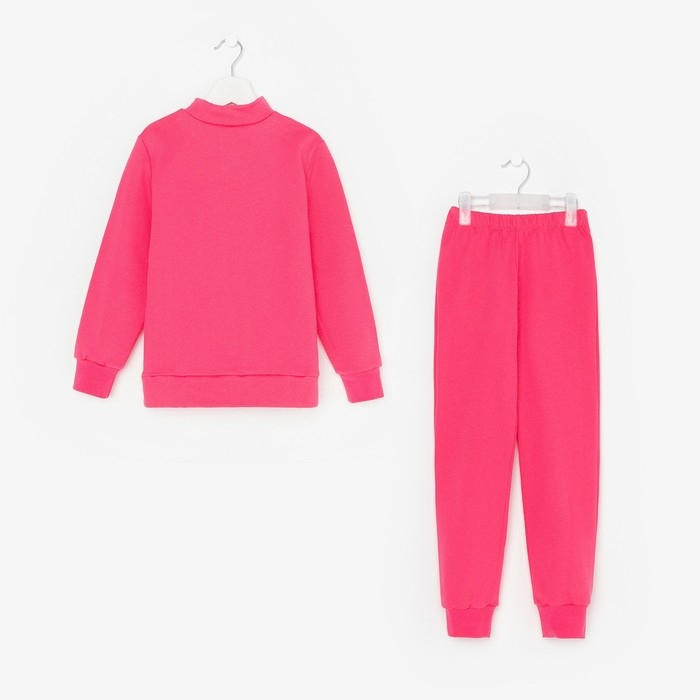 Костюм (джемпер, брюки) детский НАЧЁС, цвет фуксия, рост 128 см