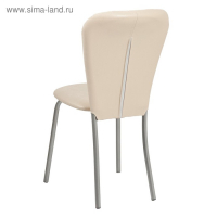 Стул "Кафе-2", Серебристый металлик/Молочная рептилия