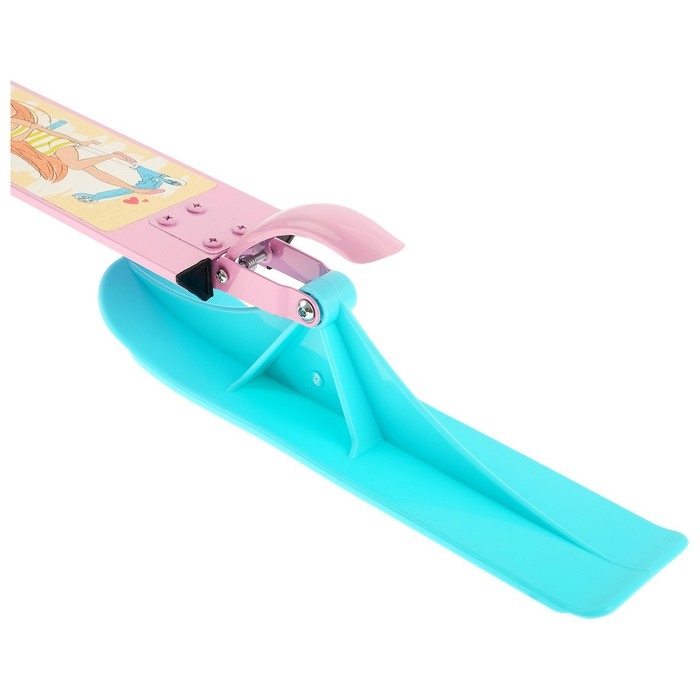 Самокат-снегокат 2 в 1 GRAFFITI «Красотка», цвет розовый Самокат-снегокат 2 в 1 GRAFFITI «Красотка», цвет розовый