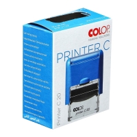 Штамп автоматический "Медосмотр пройден &laquo;_&raquo; 20__г. Подпись __", 14 х 38 мм, синий