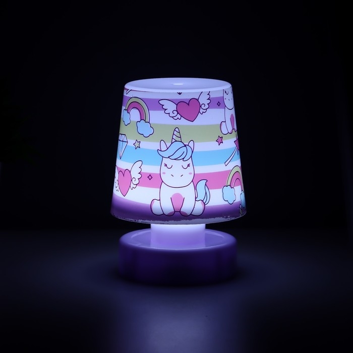 Ночник "Единорог" LED от батареек 3хААА 7,5х7,5х11 см RISALUX