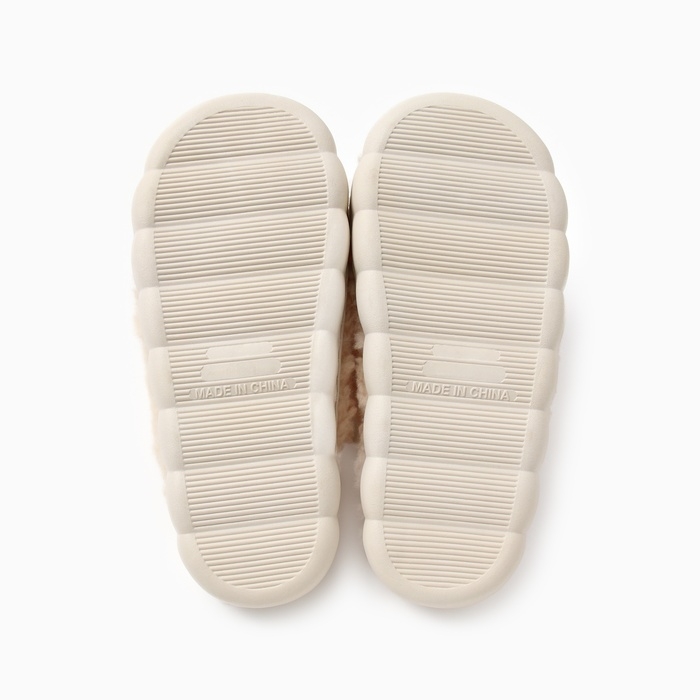 Тапочки женские, размер 36-37, молочный Тапочки женские, размер 36-37, молочный