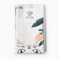 Полотенце Этель "Белая кошечка" 40х73 см, саржа, 100% хл, 190 г/м2 Полотенце Этель "Белая кошечка" 40х73 см, саржа, 100% хл, 190 г/м2