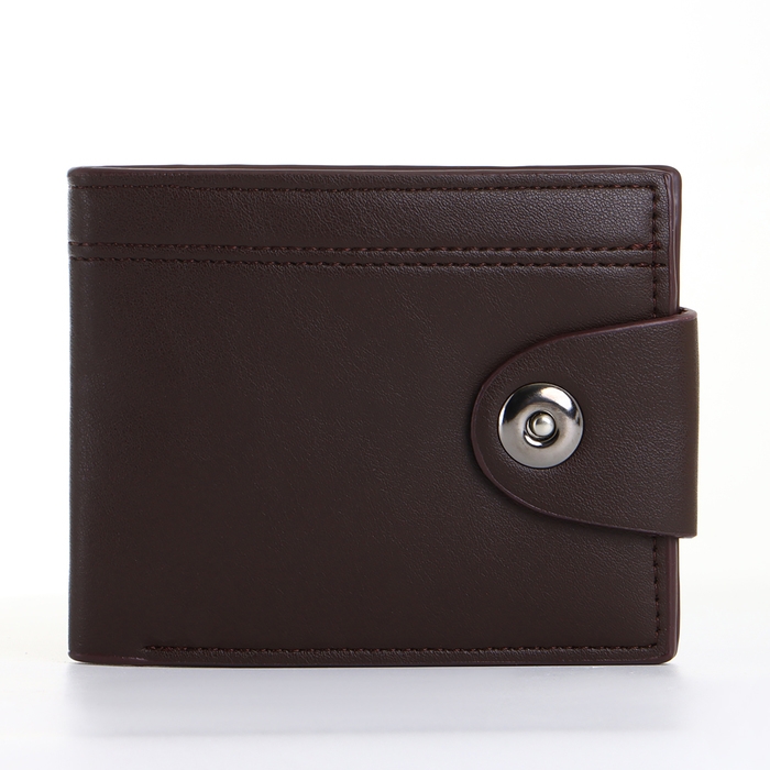 Портмоне мужское на магните, цвет коричневый
