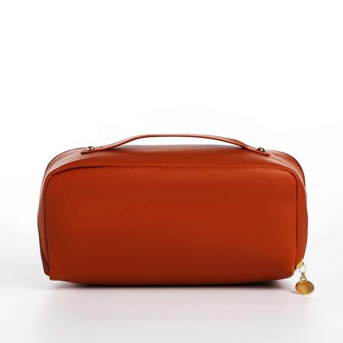 Косметичка на молнии, цвет рыжий Косметичка на молнии, цвет рыжий