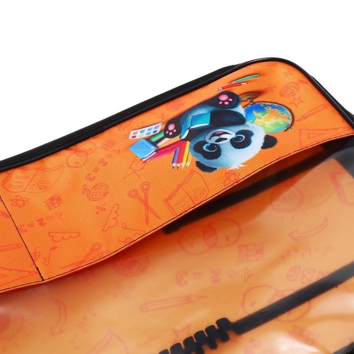 Папка для труда А4, 335 х 260 х 60 мм, с ручками текстиль, ПВХ, Calligrata Папка для труда А4, 335 х 260 х 60 мм, с ручками текстиль, ПВХ, Calligrata "Панда"