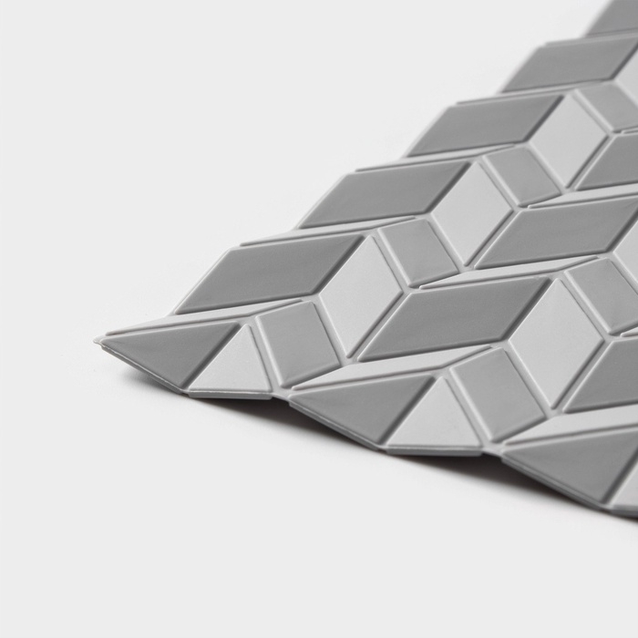 Набор подставок под горячее Набор подставок под горячее "Бамбук", 2 шт, 19,5х19,5х0,4 см, цвет серый