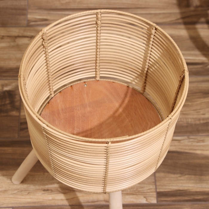 Набор плетёных кашпо, 3 шт, высота 44х44х56 см