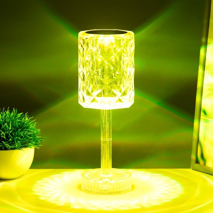 Настольная лампа с ПДУ "Оланди" LED 16 цветов RGB сенсорная USB 8,5x8,5x25 см RISALUX