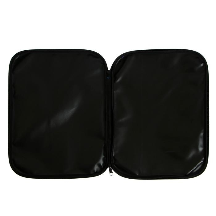 Папка с ручками текстильная А4, Calligrata Папка с ручками текстильная А4, Calligrata "Офис", для бумаг, для офиса, нейлон 600D, лён, синяя, ПМ/1, 350 х 270 х 20 мм,