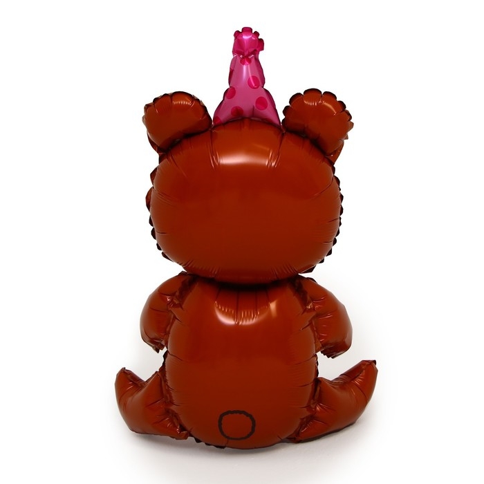 Шар фольгированный 28" &laquo;Мишка с подарком&raquo;, бурый