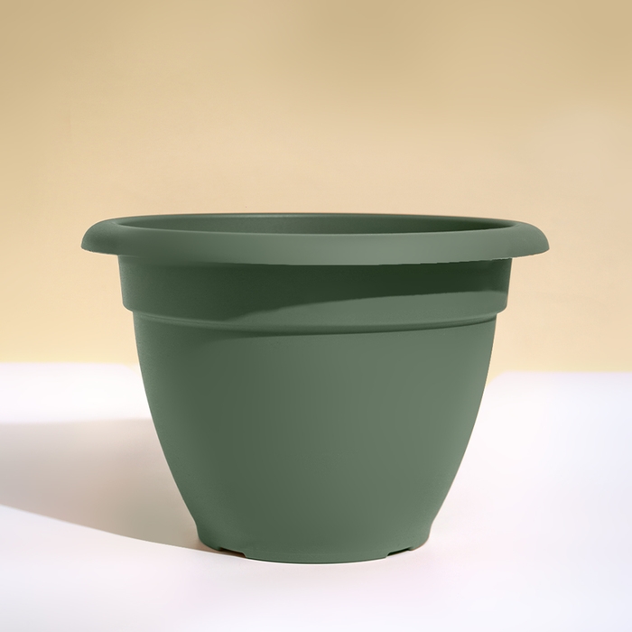 Горшок для цветов, d = 35 см, 12 л, пластик, зелёный шалфей