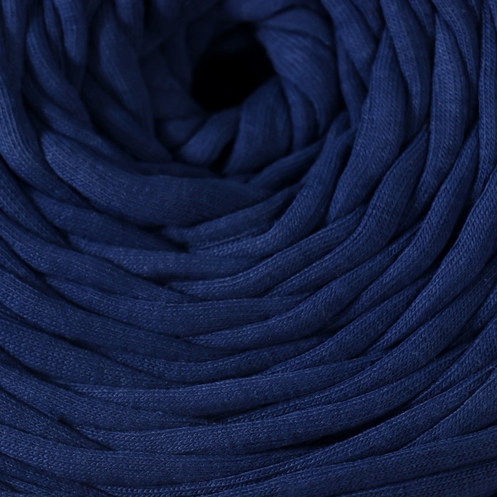 Трикотажная пряжа вторичная 90% хлопок,10% п/э, 100м/450&plusmn;50 гр (ультрамарин) МИКС