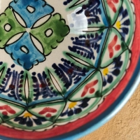 Пиала чайная Риштанская керамика "Узоры" большая, 11 см, микс