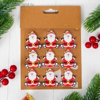 Новогодний декор-наклейки "Весёлый дедушка", набор 9 шт. Новогодний декор-наклейки "Весёлый дедушка", набор 9 шт.