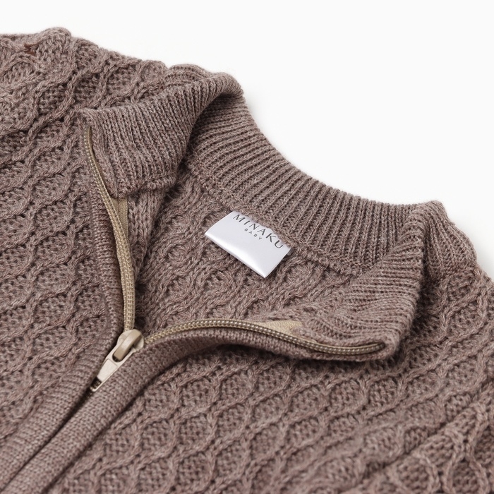 Джемпер детский вязаный MINAKU, цвет кофейный, рост 68-74 см Джемпер детский вязаный MINAKU, цвет кофейный, рост 68-74 см