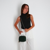 Сумка кросс-боди на молнии, цвет зелёный