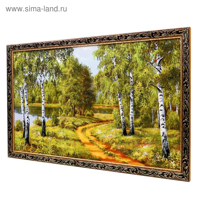 Картина "Дорога среди берез" 67х107 см