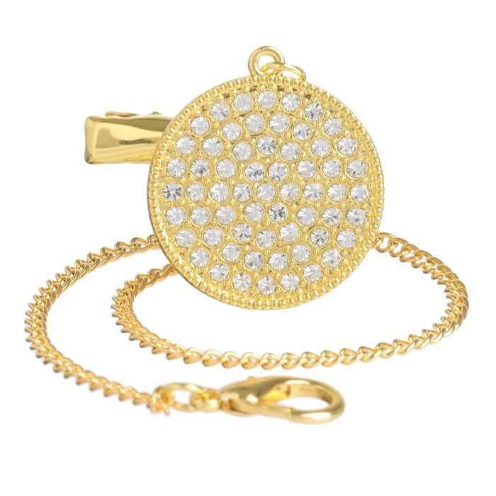 Соска - пустышка силиконовая ортодонтическая «Бриллиант», от 6 мес., с колпачком + держатель - цепочка, цвет золотой/черный, стразы Соска - пустышка силиконовая ортодонтическая «Бриллиант», от 6 мес., с колпачком + держатель - цепочка, цвет золотой/черный, стразы