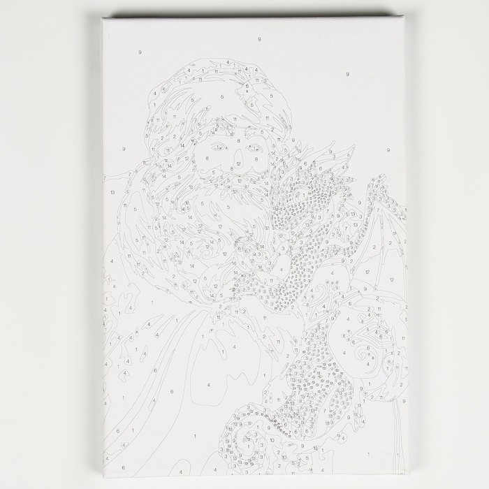 Картина по номерам на новый год на холсте с подрамником &laquo;Дедушка Мороз с драконом&raquo;, 20 х 30 см