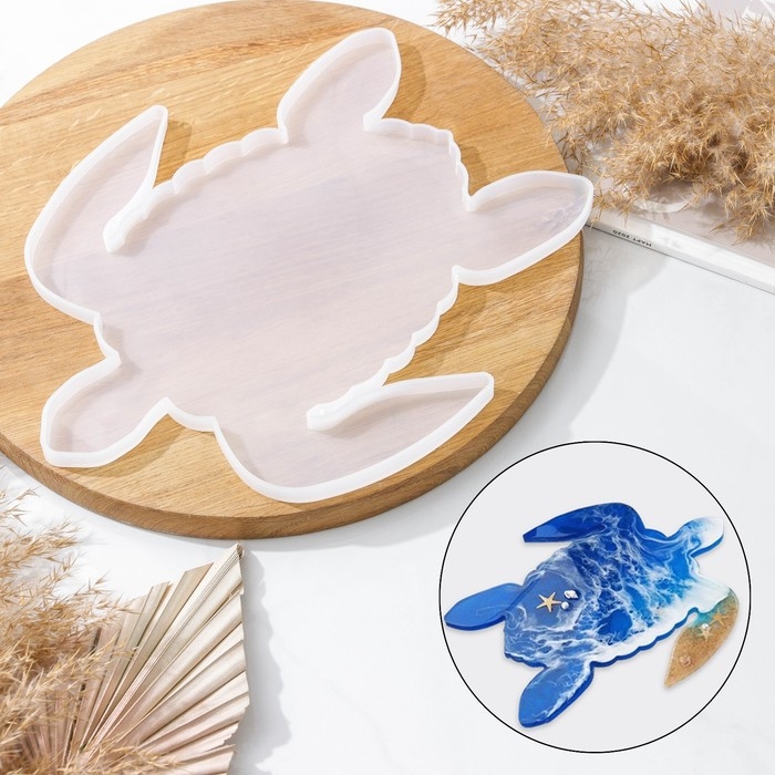 Молд &laquo;Черепаха&raquo;, силикон, 31&times;26&times;1 см, прозрачный