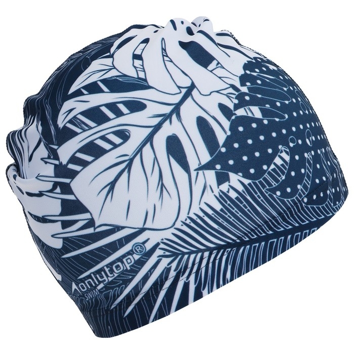 Шапочка для плавания взрослая ONLYTOP Swim &laquo;Тропики&raquo;, тканевая, обхват 54-60 см