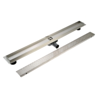 Трап ZEIN, c флaнцeм свободного вращения 360&deg;, 7х90 см, d=40/50 мм, нерж. сталь, сатин