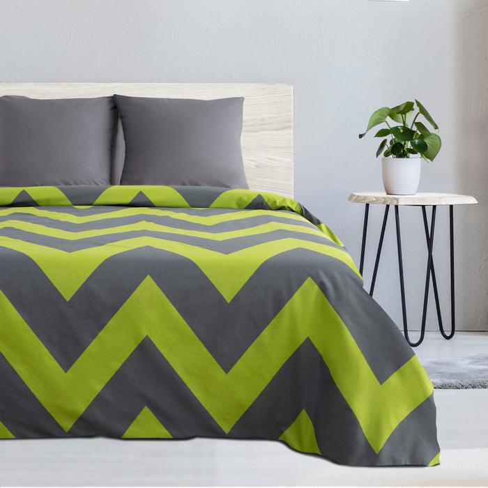 Постельное бельё Этель 2 сп &laquo;Зелёный шеврон&raquo; 175х215, 200х220, 70х70-2 шт