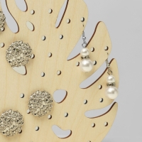 Подставка для украшений &laquo;Лист монстера&raquo; 15&times;4&times;16 см, фанера, цвет бежевый