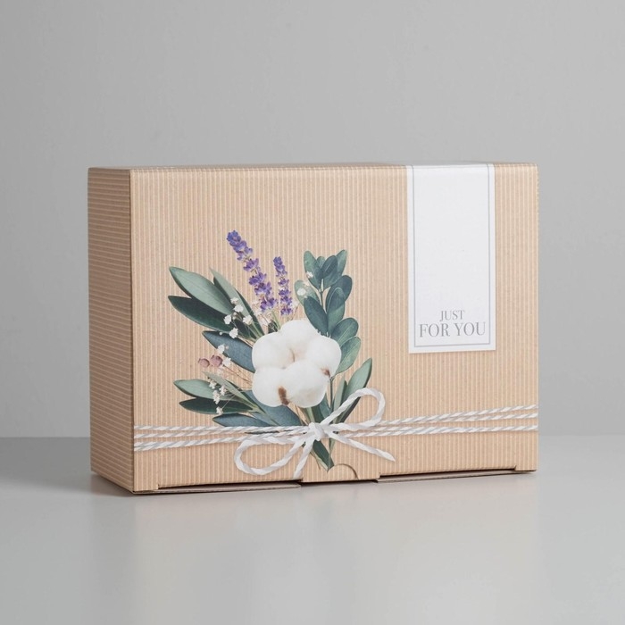 Коробка‒пенал, упаковка подарочная, &laquo;Just for you&raquo;, 26 х 19 х 10 см