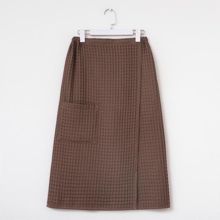 Парео вафельное банное Этель &laquo;Boho&raquo; 80*145 см. цв. мокко, 100% хл, 290 г/м2