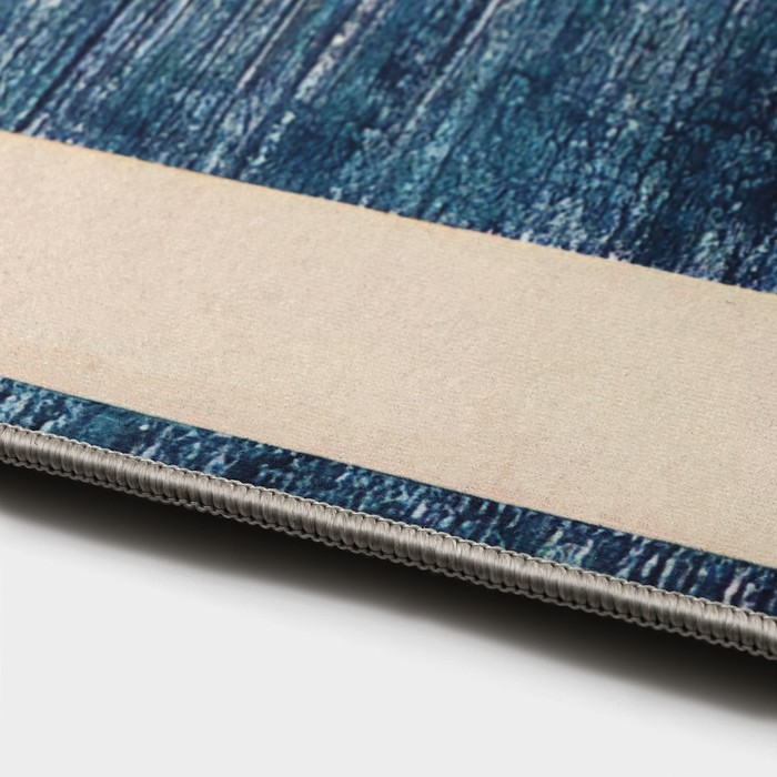 Коврик для дома Доляна &laquo;По-домашнему&raquo;, 60&times;100 см, цвет синий