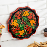 Тарелка «Блинная», хохлома D-30 Тарелка «Блинная», хохлома D-30