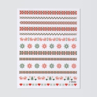 Новый год! Наклейки для ногтей «Зимние звезды», цвет красный/зелёный Новый год! Наклейки для ногтей «Зимние звезды», цвет красный/зелёный